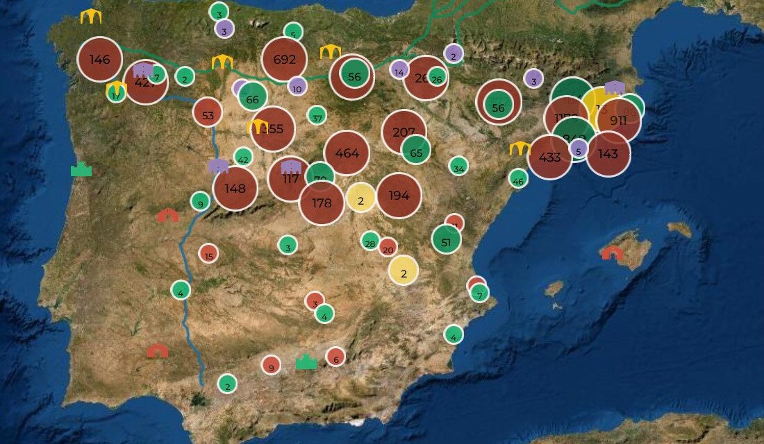 Un visor cartográfico que permite geolocalizar 19.000 construcciones medievales.